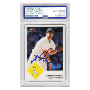 Aramis Ramirez Signed Cubs 2003 Fleer Tradition Update Baseball Card #78 – (PSA Encapsulated)