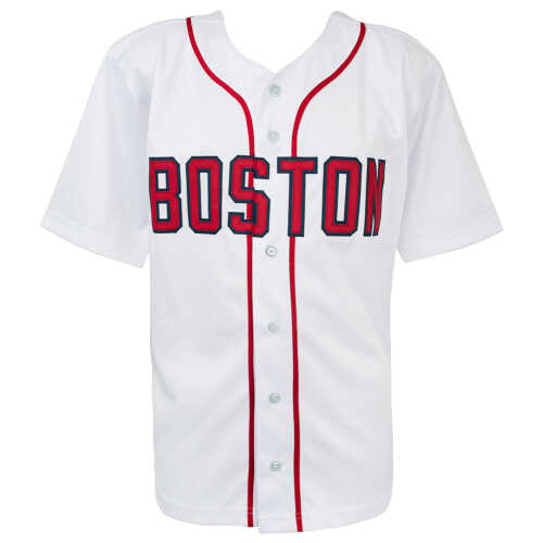 Manny Ramirez Signed White Custom Embroidered Stat Baseball Jersey - (Beckett) - Image 3