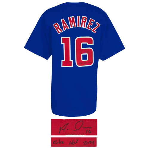 Aramis Ramirez Signed Blue Custom Baseball Jersey w/Cubs HOF 2024 - Image 2