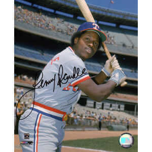 Lenny Randle Signed Texas Rangers Batting Pose 8x10 Photo