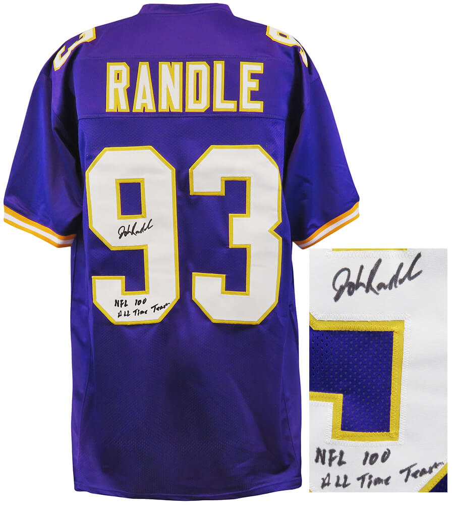 Minnesota Vikings John Randle Custom Signed Purple Jersey