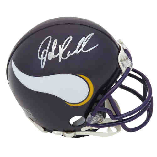 John Randle Signed Vikings Throwback Riddell Mini Helmet