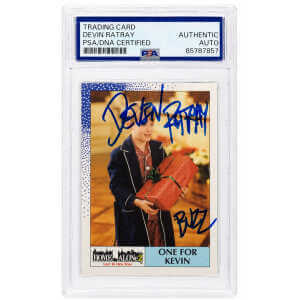 Devin Ratray Signed 1992 Topps Home Alone 2 'One For Kevin' Movie Trading Card #65 - (PSA Encapsulated)