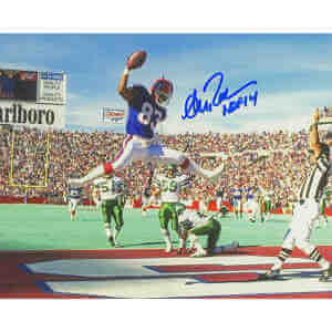 Andre Reed Signed Bills TD Celebration vs Jets 8x10 Photo w/HOF'14