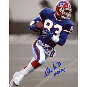 Andre Reed Signed Bills Spotlight Action With Ball 8×10 Photo w/HOF’14