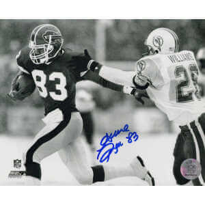 Andre Reed Signed Buffalo Bills B&W Action vs. Dolphins 8x10 Photo