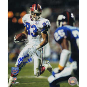 Andre Reed Signed Buffalo Bills Super Bowl XXV Action 8x10 Photo