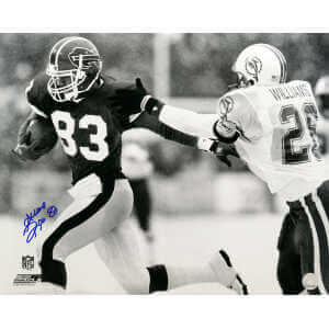 Andre Reed Signed Buffalo Bills B&W Action vs. Dolphins 16x20 Photo