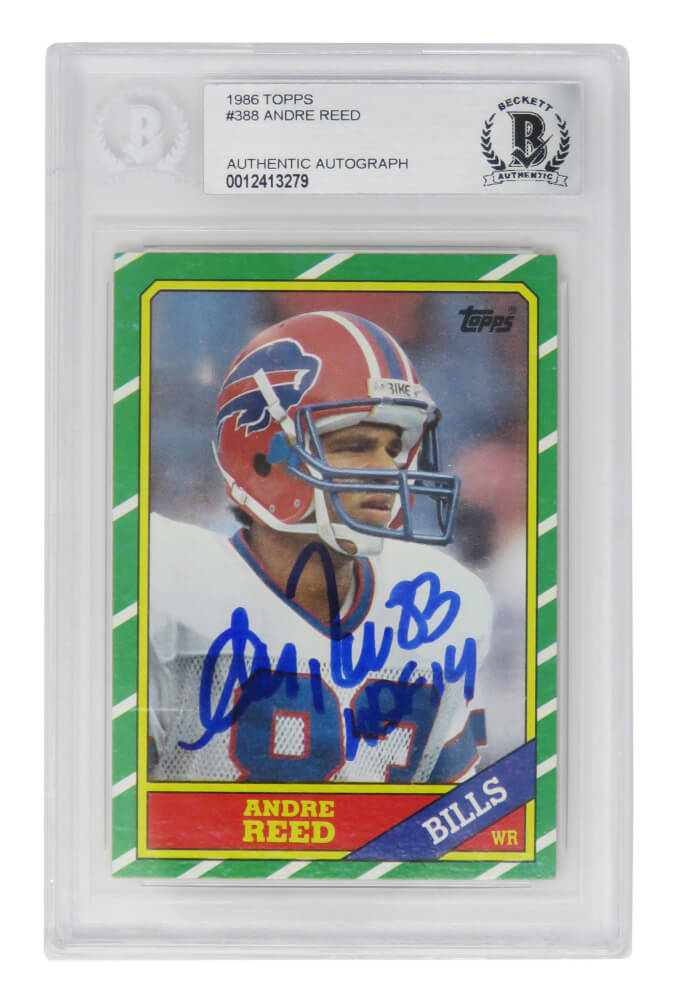 Andre Reed Autographed 1993 Fleer Gameday Signed TallBoy Card #83 Buffalo  Bills