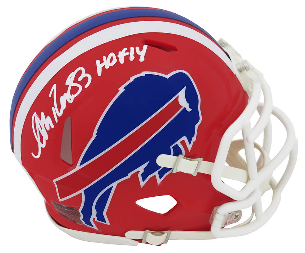 Andre Reed Signed Buffalo Bills T/B Riddell Speed Mini Helmet w/HOF'14