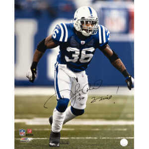 Dexter Reid Signed Indianapolis Colts Super Bowl XLI Action 16x20 Photo