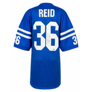 Dexter Reid Signed Blue Custom Football Jersey w/2 Time