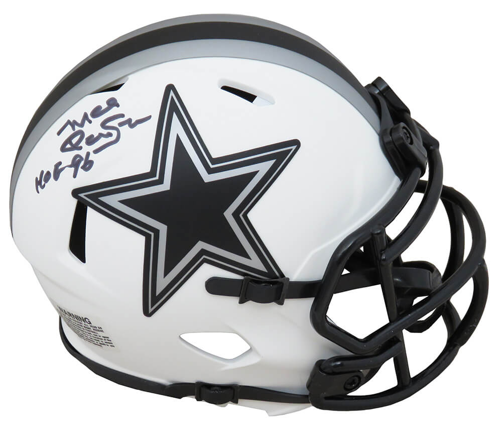 Mel Renfro Dallas Cowboys Signed and Inscribed HOF 96 Riddell