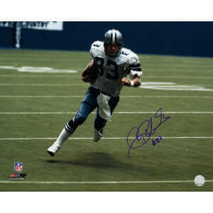 Golden Richards Signed Dallas Cowboys White Jersey Action 16x20 Photo