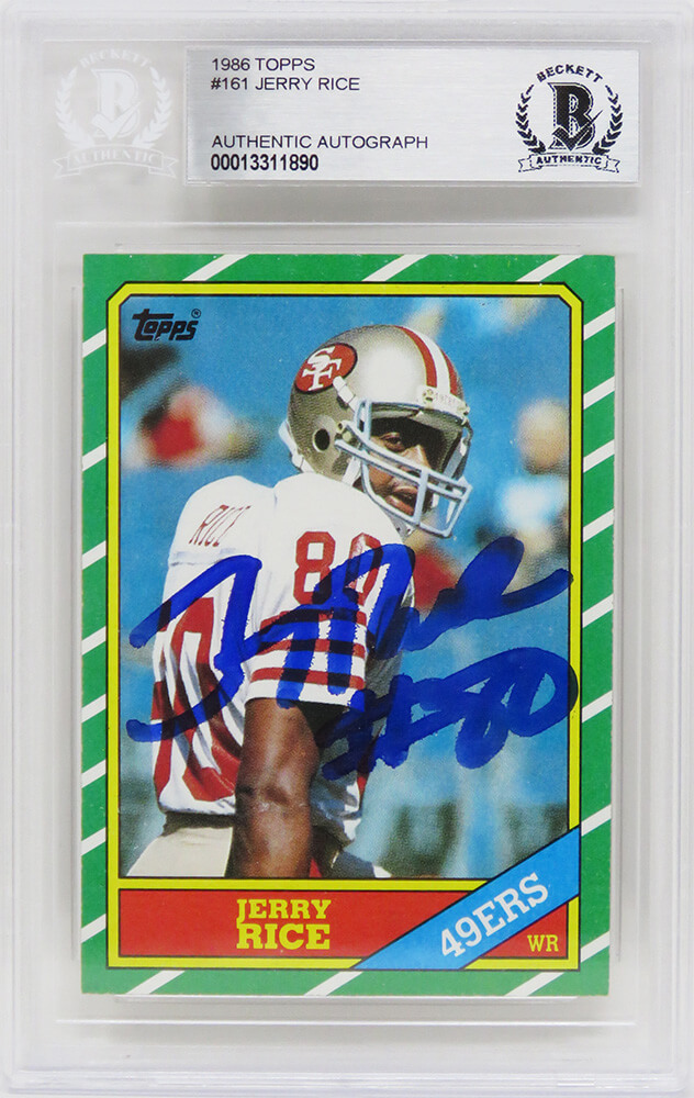 Jerry Rice (San Francisco 49ers) 1986 Topps Football #161 RC