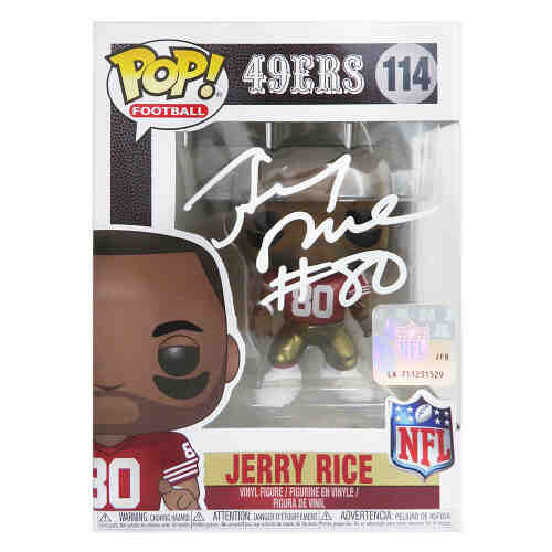 Jerry Rice Signed San Francisco 49ers NFL Legends Funko Pop Doll #114