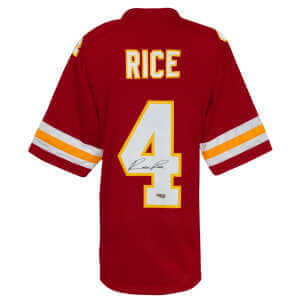 Rashee Rice Signed Red Custom Football Jersey