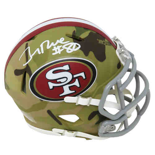 Jerry Rice Signed San Francisco 49ers CAMO Riddell Speed Mini Helmet