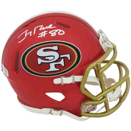 Jerry Rice Signed San Francisco 49ers FLASH Riddell Speed Mini Helmet - (Fanatics)