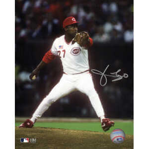 Jose Rijo Signed Cincinnati Reds Pitching Action 8x10 Photo