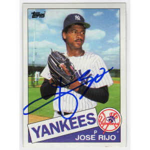 Jose Rijo Signed New York Yankees 1985 Topps Rookie Baseball Trading Card #238