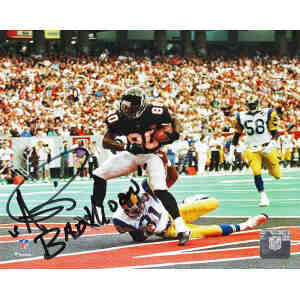 16 x 20 Andre Rison Signed Atlanta Falcons Endzone TD Football Catch Photo with Bad Moon | CH1885741