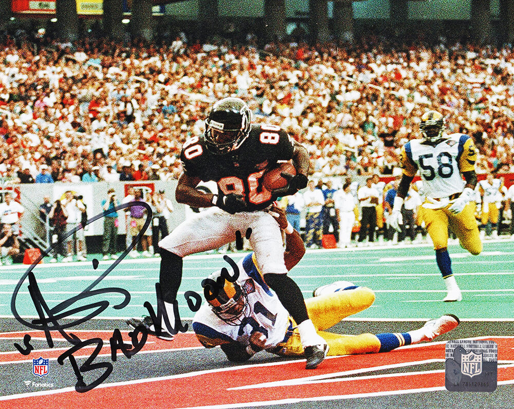 Andre Rison Signed Atlanta Falcons TD Endzone Catch 8×10 Photo w