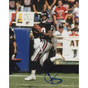 Andre Rison Signed Atlanta Falcons Black Jersey Catching Action 8x10 Photo