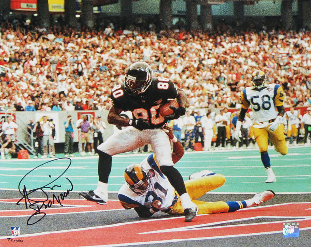 16 x 20 Andre Rison Signed Atlanta Falcons Endzone TD Football Catch Photo with Bad Moon | CH1885741