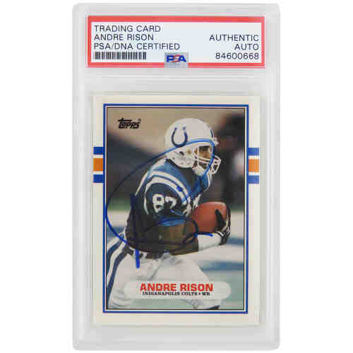 Andre Rison Signed Colts 1989 Topps Rookie Football Trading Card #102T - (PSA/DNA Encapsulated)