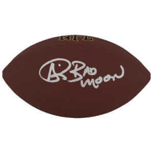 Andre Rison Signed Wilson Super Grip F/S NFL Football w/Bad Moon