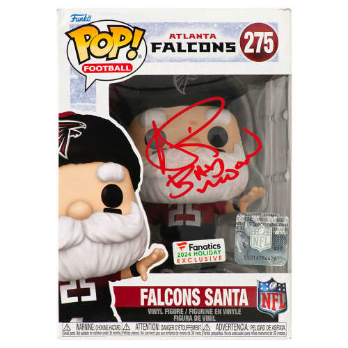 Andre Rison Signed Atlanta Falcons 2024 'SANTA' Funko Pop Doll #275 w/Bad Moon