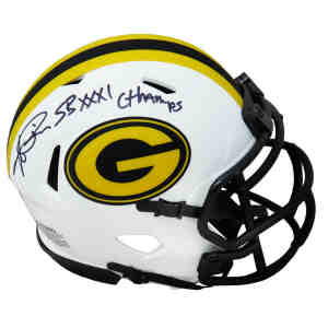 Schwartz Sports Memorabilia PEPREP310 Julius Peppers Signed Green Bay Packers Riddell Full Size Speed Replica Helmet