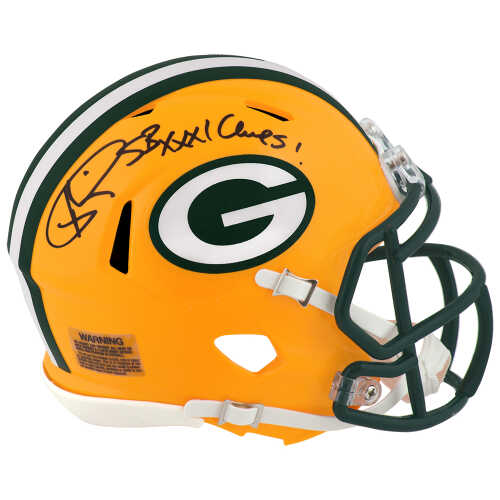 Andre Rison Signed GB Packers Riddell Speed Mini Helmet w/SB XXXI Champs