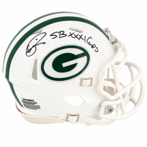 Andre Rison Signed Green Bay Packers 2024 Alternate White Riddell Speed Mini Helmet w/SB XXXI Champs