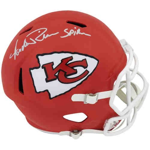 Andre Rison Signed Kansas City Chiefs Riddell Full Size Speed Replica Helmet w/Spiderman