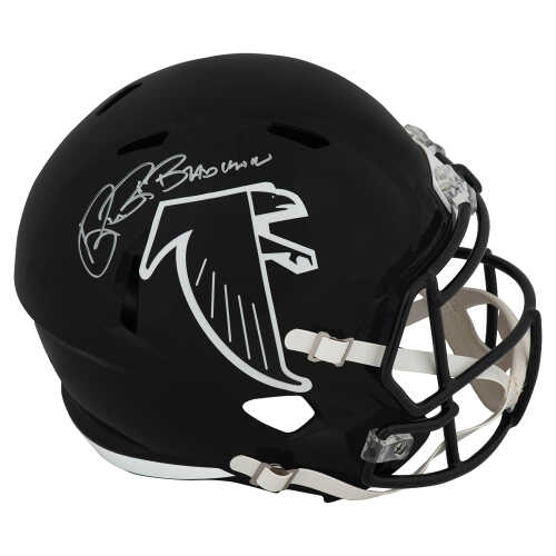 Andre Rison Signed Falcons T/B Riddell Full Size Speed Replica Helmet w/Bad Moon