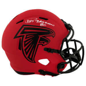 Andre Rison Signed Atlanta Falcons RAVE Riddell Full Size Speed Replica Helmet w/Bad Moon