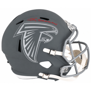 Andre Rison Signed Atlanta Falcons SLATE Riddell Full Size Speed Replica Helmet w/Bad Moon