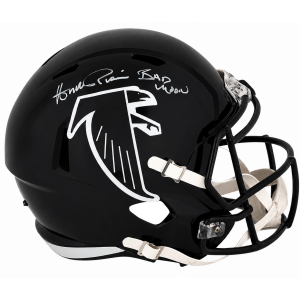 Andre Rison Signed Atlanta Falcons (90-02 Style) T/B Riddell Full Size Speed Replica Helmet w/Bad Moon