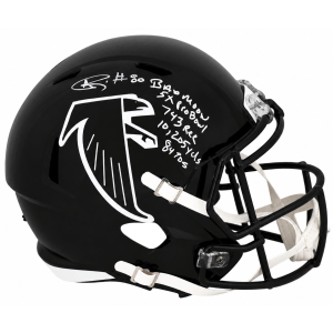 Andre Rison Signed Atlanta Falcons (90-02 Style) T/B Riddell Full Size Speed Replica Helmet w/5-Inscriptions