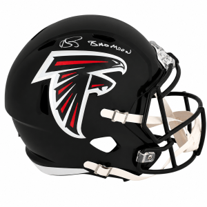 Andre Rison Signed Atlanta Falcons (2003-19 Style) T/B Riddell Full Size Speed Replica Helmet w/Bad Moon
