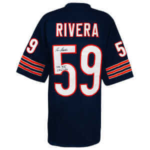 Ron Rivera Signed Navy Custom Football Jersey w/SB XX Champs