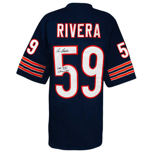 Ron Rivera Signed Navy Custom Football Jersey w/SB XX Champs