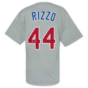 Anthony Rizzo Signed Grey Custom Baseball Jersey