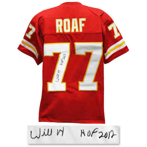 Willie Roaf Signed Red Custom Jersey w/HOF 2012