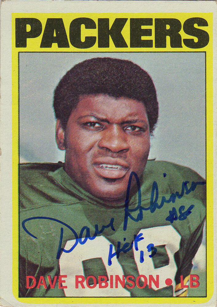 Autographed Dave (Green Bay Packers) Robinson Picture - hof