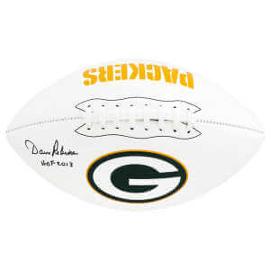 Dave Robinson Signed Green Bay Packers Franklin White Logo Football w/HOF 2013