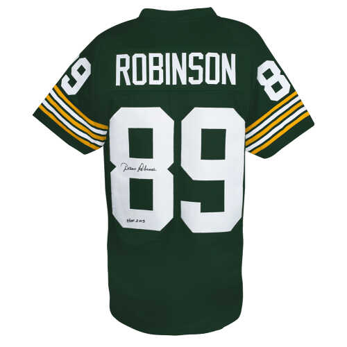 Dave Robinson Signed Green Custom Football Jersey w/HOF 2013