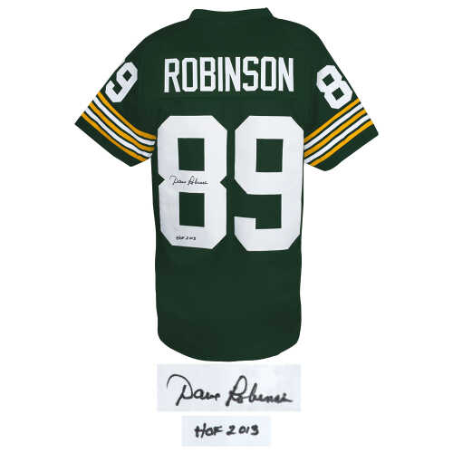 Dave Robinson Signed Green Custom Football Jersey w/HOF 2013 - Image 2